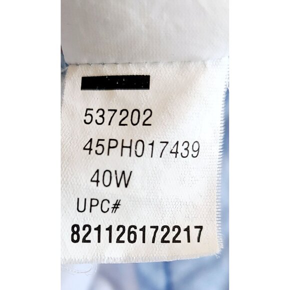 Izod Mens Light Blue Anchor Print 100% Cotton Chino Shorts 40W Preppy - Picture 6 of 10